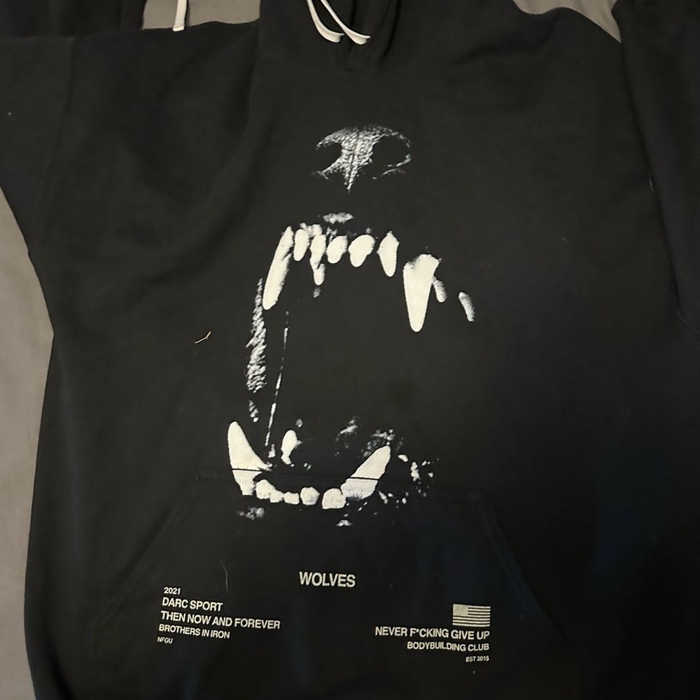 Darc Sport Black Hoodie with White Graphic